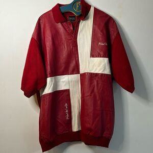 Vintage Red and White Men's Sweater